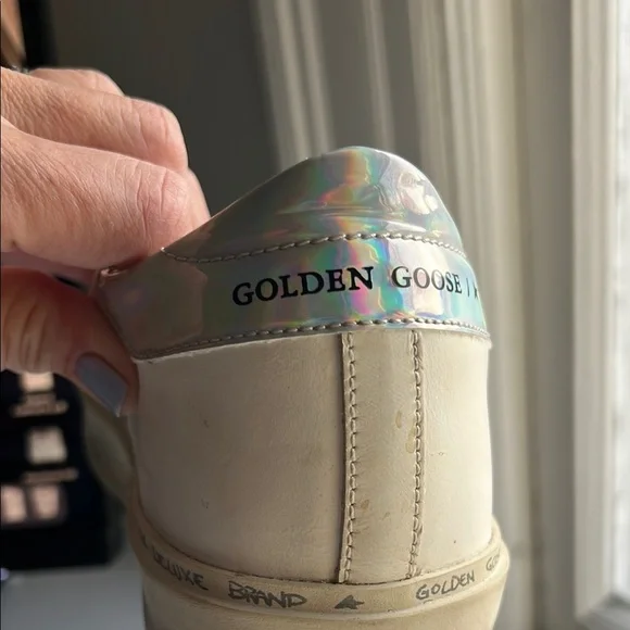 Golden Goose White and Silver Sneakers - Picture 3 of 10